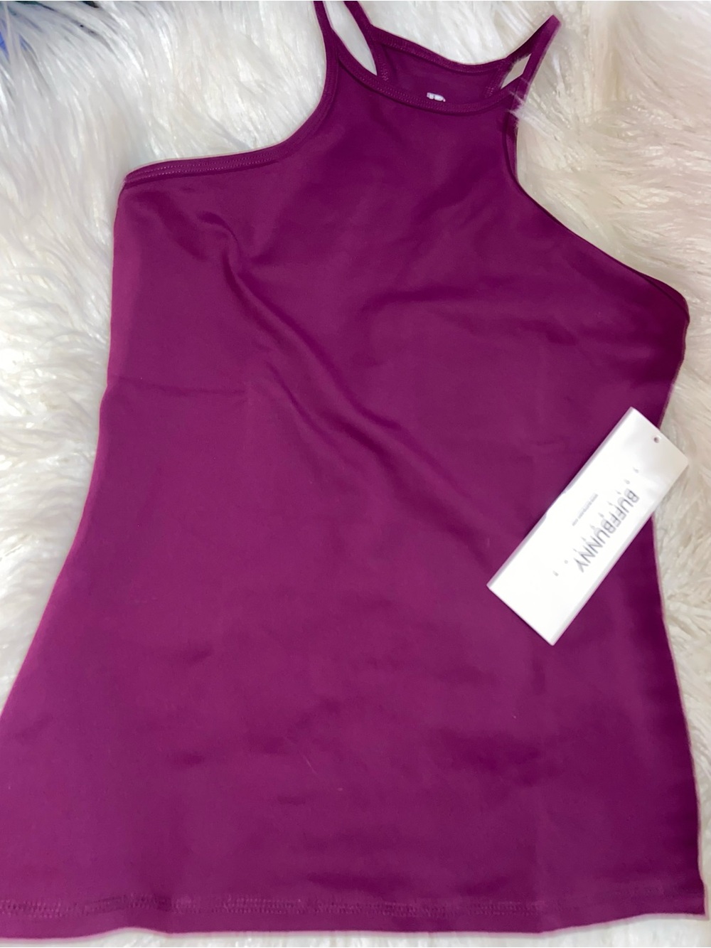 BuffBunny One-Shoulder Tank Dress in Berry Plum